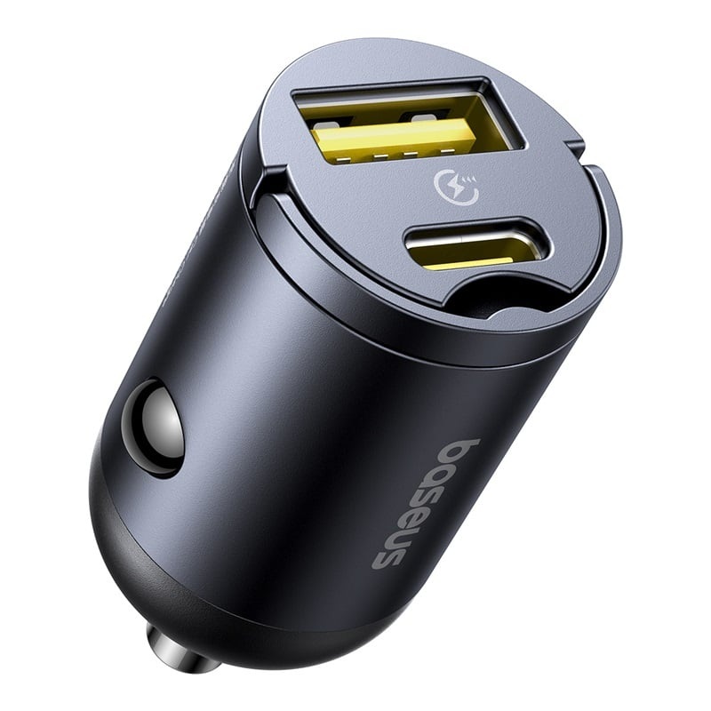 0__2__22ccd3b9bb4c478dad6d2aaa4d57bdc7 Baseus Tiny Star Car Charger 30W PD 3.0 U+C Black - Image 1