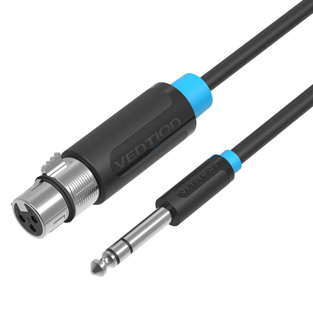 1000x1000-2 Vention AUDIO 6.3mm to XLR M-F Cable 3.0m BBEBI - Image 1