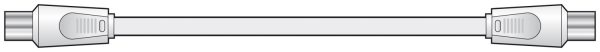 AV:link Coaxial Flylead M-M 2m White 112.000UK