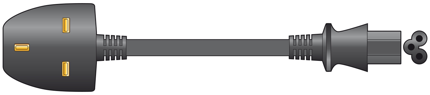 114.0414UK Mercury Laptop Power Cable Black 3A 1m 114.041UK - Image 1