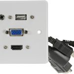 AV:Link WALL PLATE USB-A/HDMI/VGA 4K 122.395UK