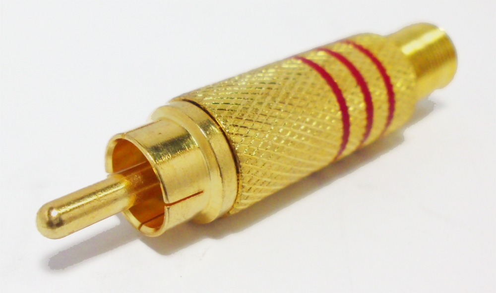 1383912746_28596363892ad5e5442abc1cf8d10b86_253540179_DMX-RCAR DigitMX DMX-RCAR RCA Plug Gold Red - Image 1