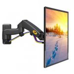 NBmounts F150 Gas Strut Wall Mount Dual Arm 10x10 360 degree rotation Black