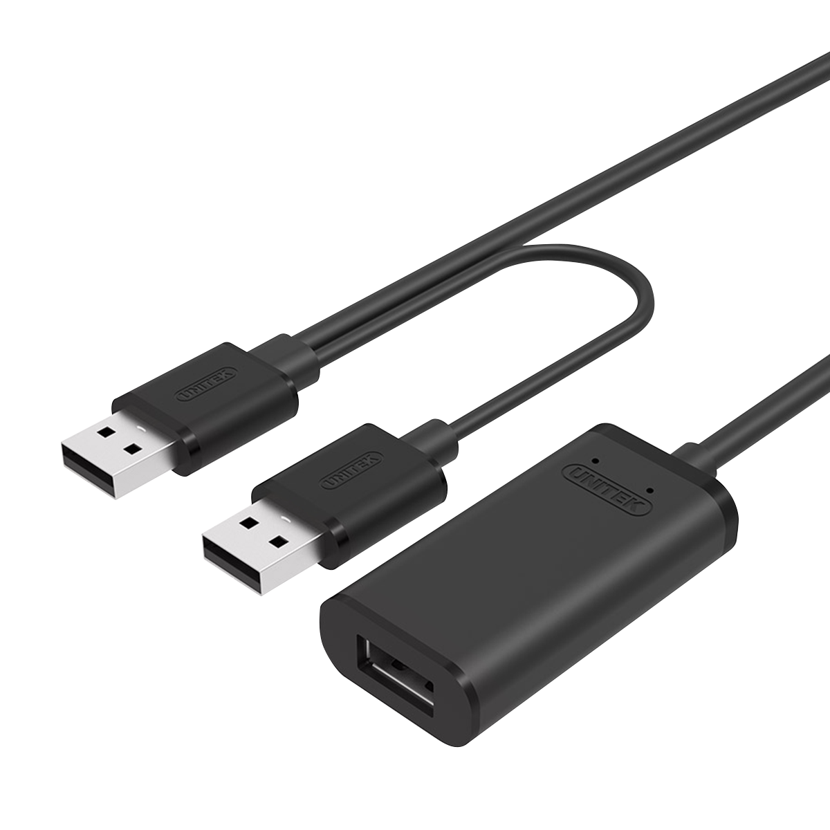 1518181571_dfa81038937df324af82b7eb2517fd2a_160247292_Y-277 Unitek Y-278 USB2.0 USB-A Male to USB-A Female Active Extension Cable 10m - Image 1