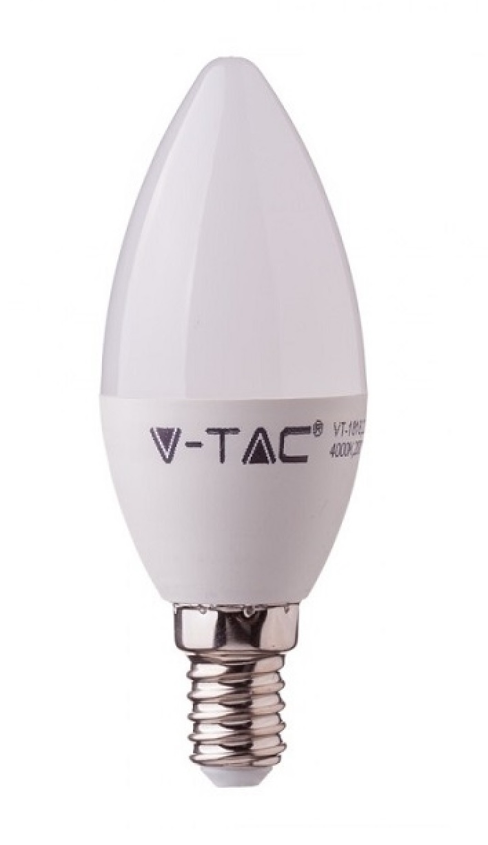 171-1 V-TAC LED Bulb E14 Candle 5.5W WW 3000K 171 - Image 1
