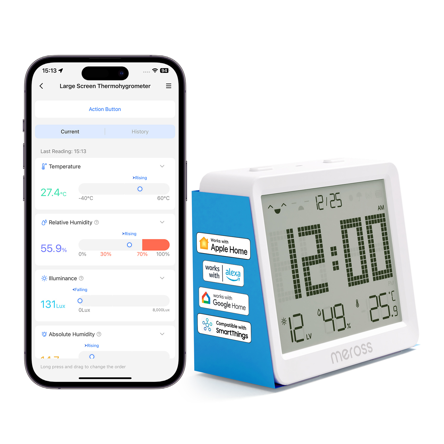 1727667692568_c5a2e147 Meross Homekit Smart Temperature & Humidity Sensor (Matter) MS130MA-EU - Image 1