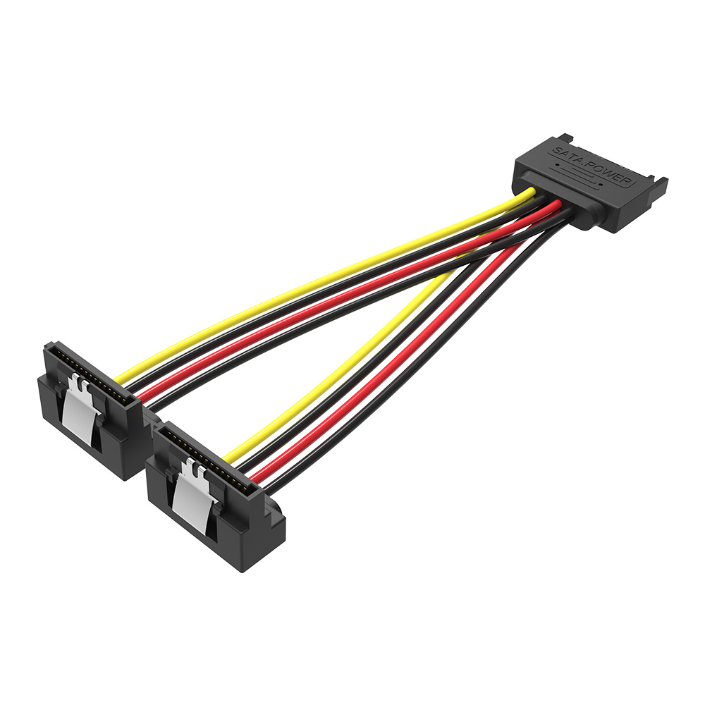 1A_1727695253 Vention IT Cable SATA 15P M to 2x15P F Power Splitter 0.15m KDBBB - Image 1