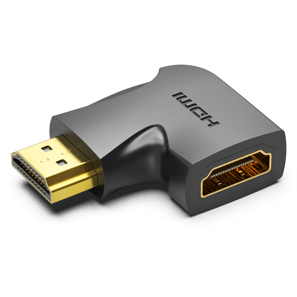 1A_1728301022 Vention HDMI Adaptor Male to Female 270 Degree Vertical Flat 4K60Hz AIQB0 - Image 1