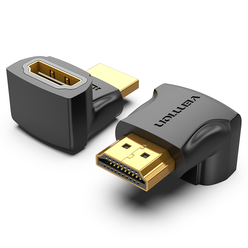 1A_1728301621 Vention HDMI Right Angle Adaptor Male to Female 270 Degree 4K60Hz AINB0 - Image 1