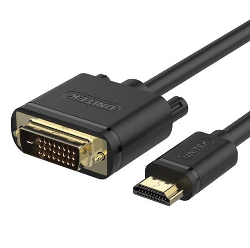 1_1652729744 Unitek VC HDMI to DVI24+1 3.0m Cable Y-C219E - Image 1