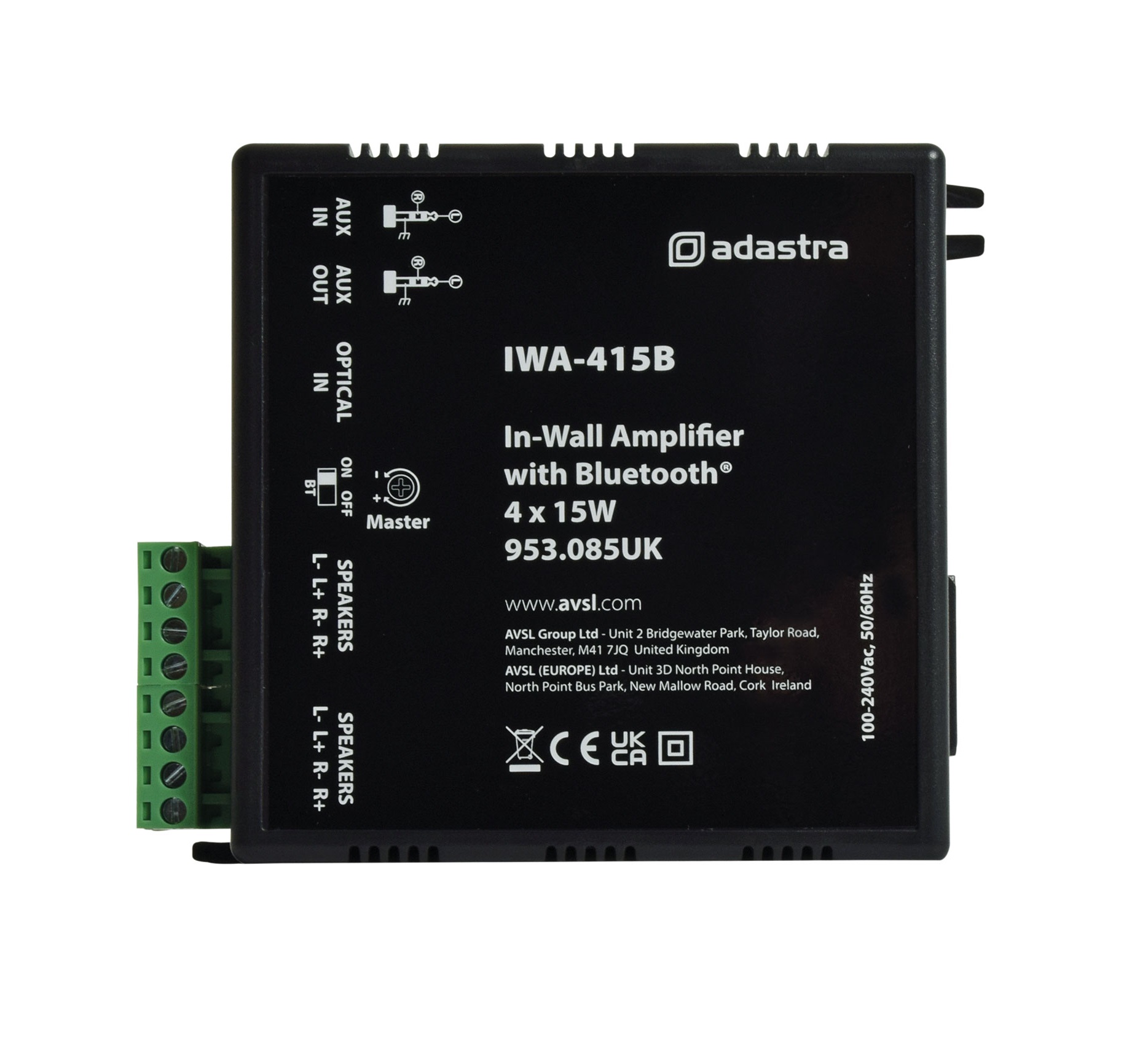 1_1658050937_1658076170 Adastra IWA415B In-Wall Bluetooth Amp 4x15W@4ohm 953.085UK - Image 1