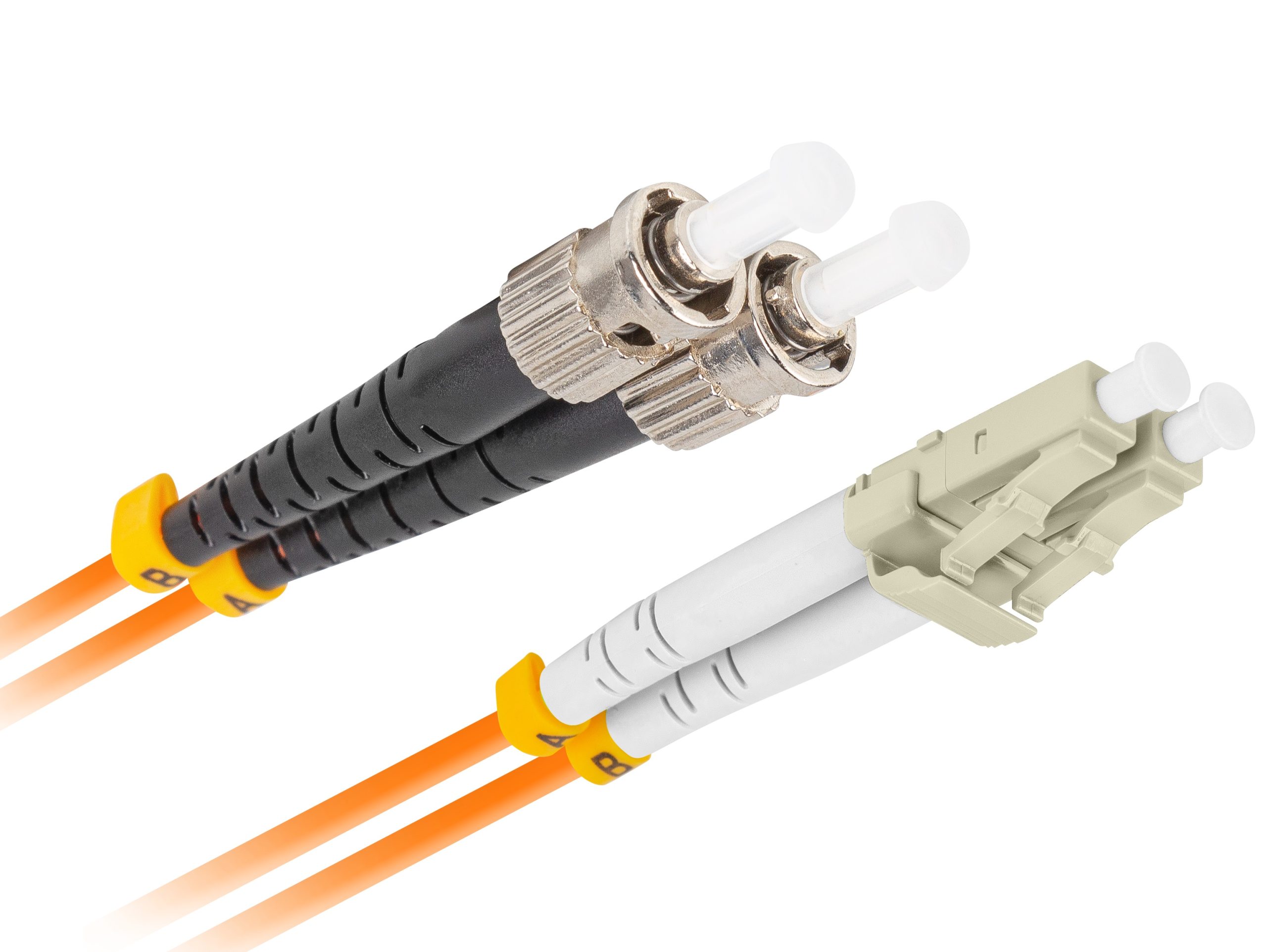 1_1679304975 Lanberg Fiber Patch Cord ST/UPC-LC/UPC MM 50/125 Duplex OM2 LSZH 1.0m - Image 1