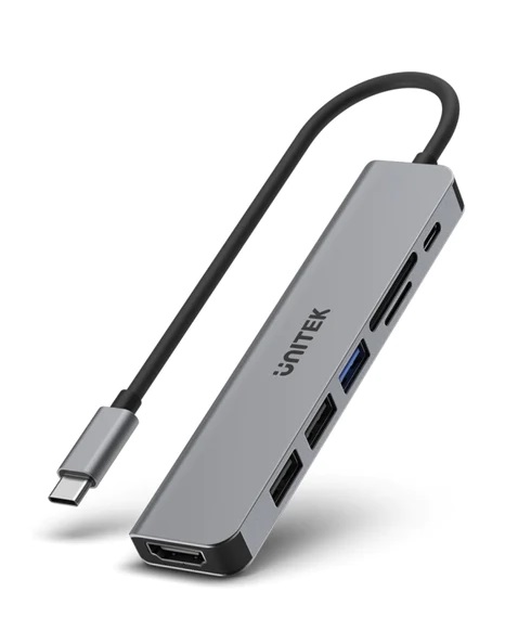 1_1688730556 Unitek USB-C Hub USB3.0 HDMI/SD/PD100W H1118A - Image 1