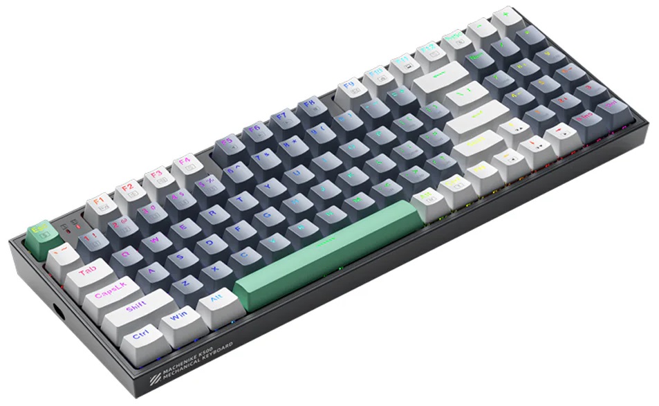 1_16b70146-131a-4663-8cd4-2b4cafbb3a43 Machenike K500-B94 Grey Mechanical Gaming Keyboard 94 Brown Switch Keys - Image 1
