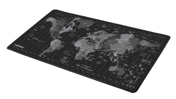 Natec TIME ZONE MAP XL Mousepad Grey Black