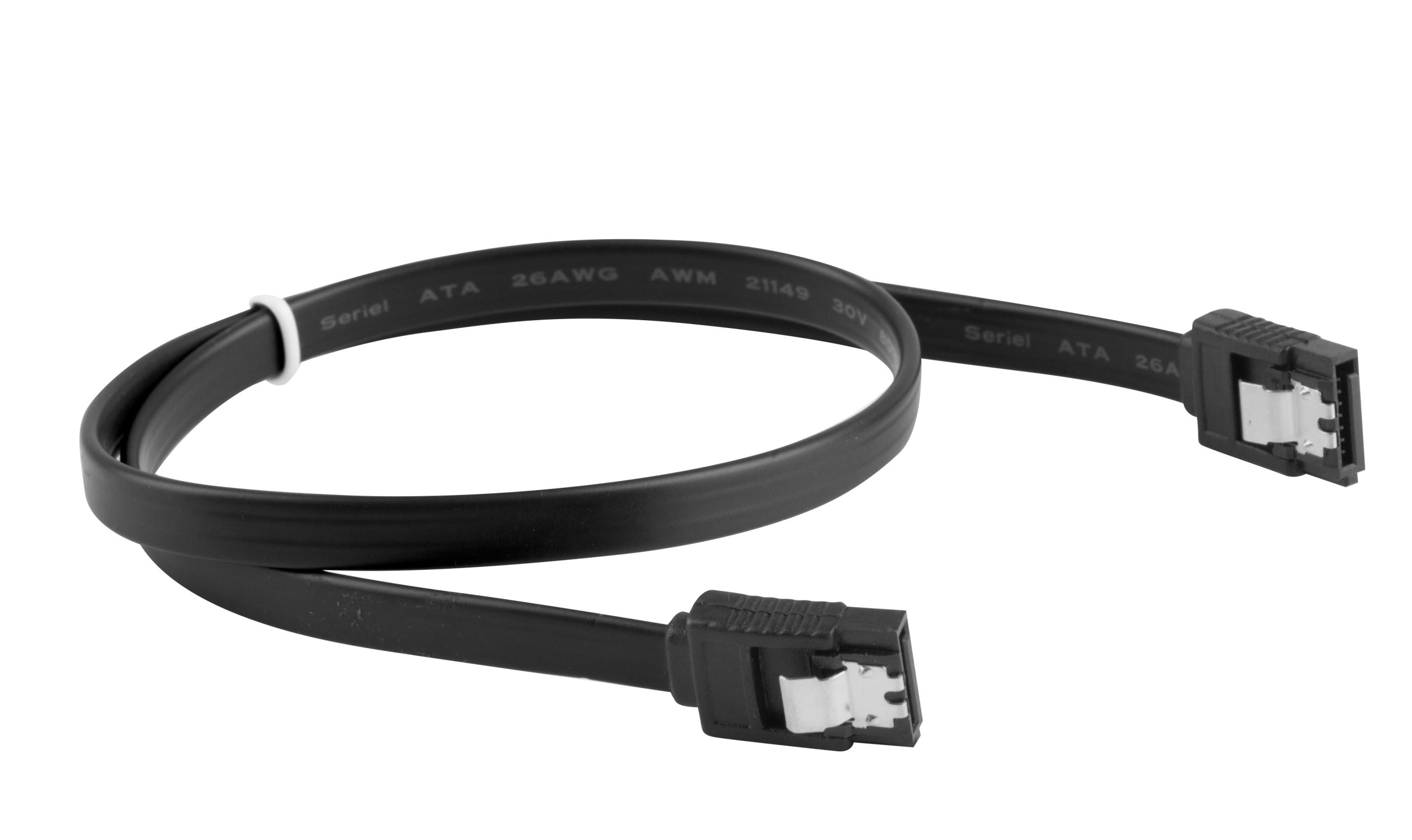 1_1704955205 Lanberg Sata III 6Gbps Cable 70cm Black - Image 1