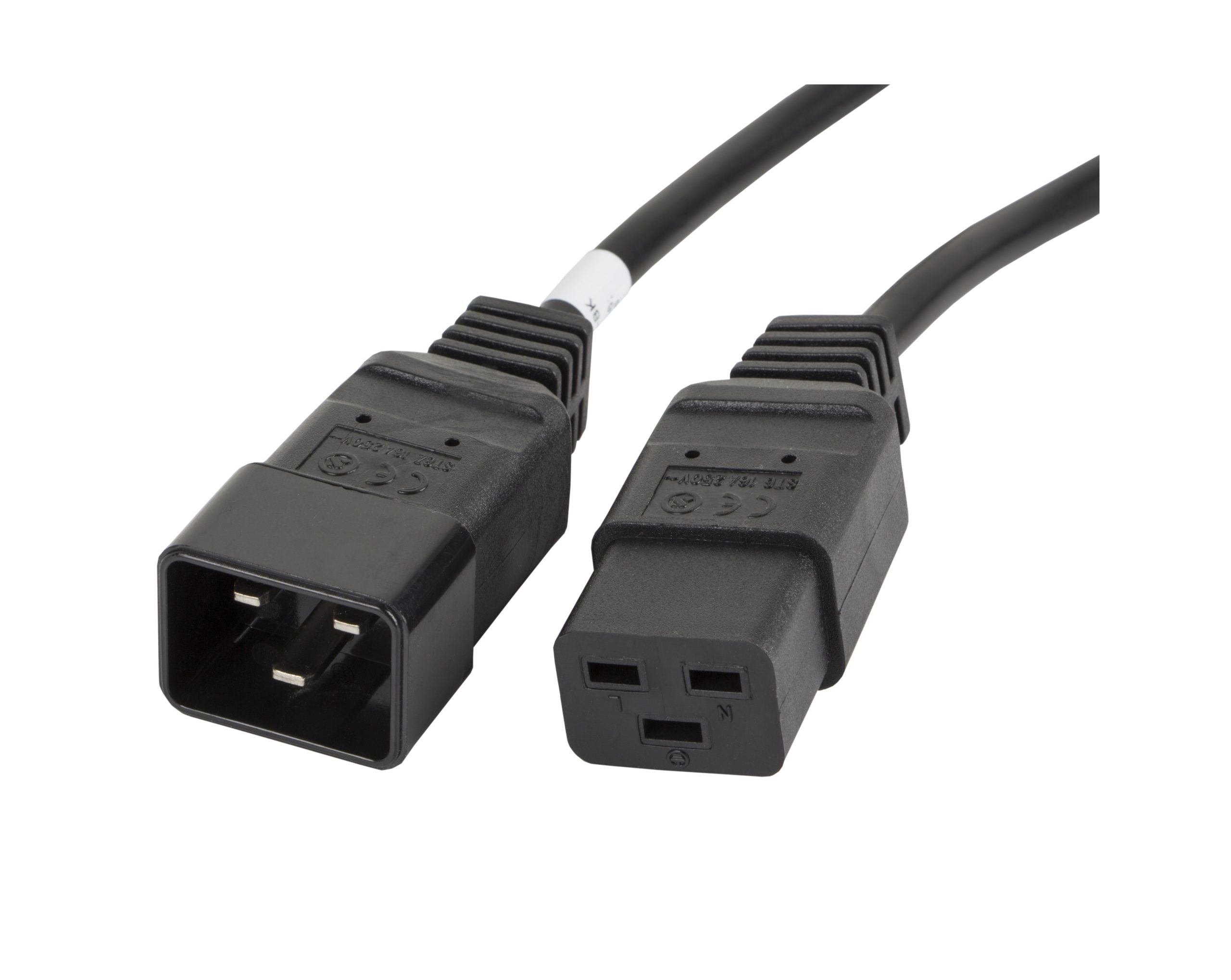 1_1704956092 Lanberg IEC C19 to C20 Heavy Duty Cable VDE 1.8m - Image 1