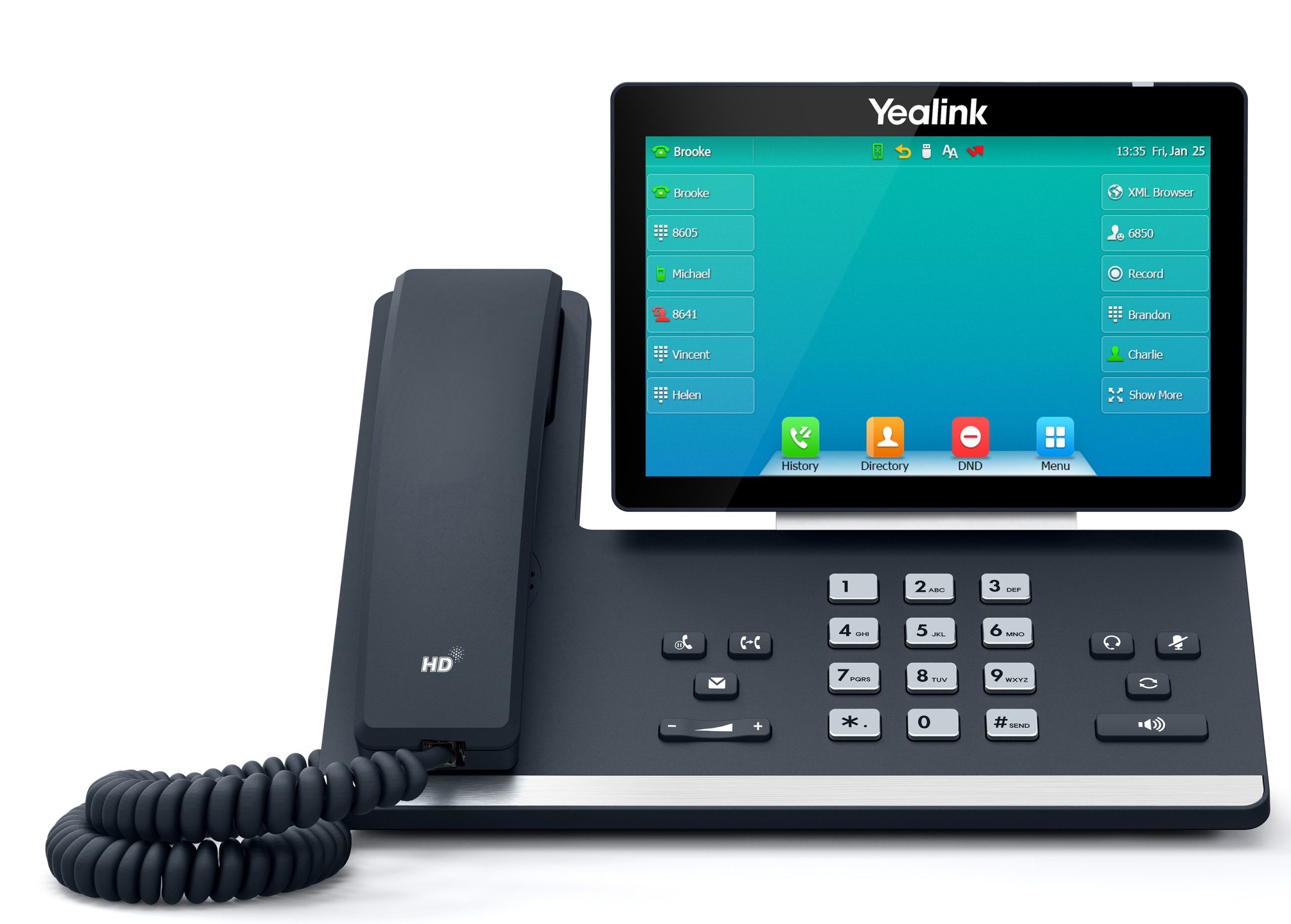 1_1705328839 Yealink IP Phone Desktop PoE 7'' Gigabit, Color Touch Screen, USB, Expansion, Bluetooth & Wi-Fi T57W - Image 1