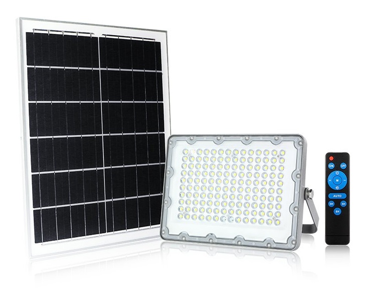 1_1706338498 GBC ON LED PRO 200 Solar LED Floodlight with Panel and Remote Control 200W - Image 1