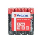 Verbatim Alkaline AAA 4pcs Batteries (Wrap)