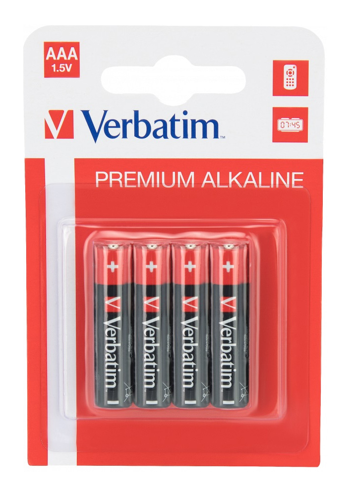 1_1707398635 Verbatim Alkaline AAA 4pcs Batteries - Image 1