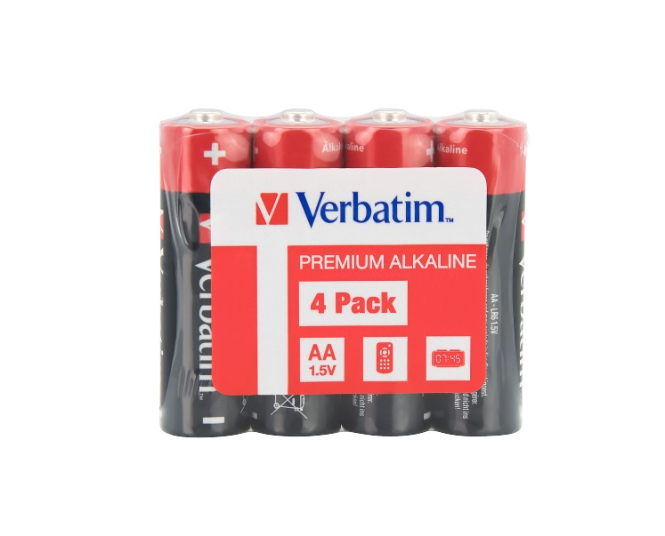 1_1707403440 Verbatim Alkaline AA 4pcs Batteries (Wrap) - Image 1