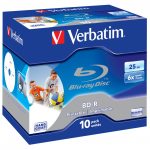 Verbatim BD-R 25GB 6X 10-Pack Jewel Case Printable 43713