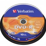 Verbatim DVD-R 4.7GB 16X 10-Pack Spindle Matt Silver 43523