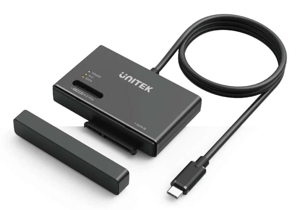 1_1715584299 Unitek USB-C to SATA/m2 SSD Converter/Enclosure S1232A - Image 1