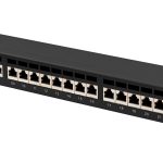 Lanberg Patch Panel 24-Port 1U 19" CAT7 FTP Shielded Black PPS7-1024-B