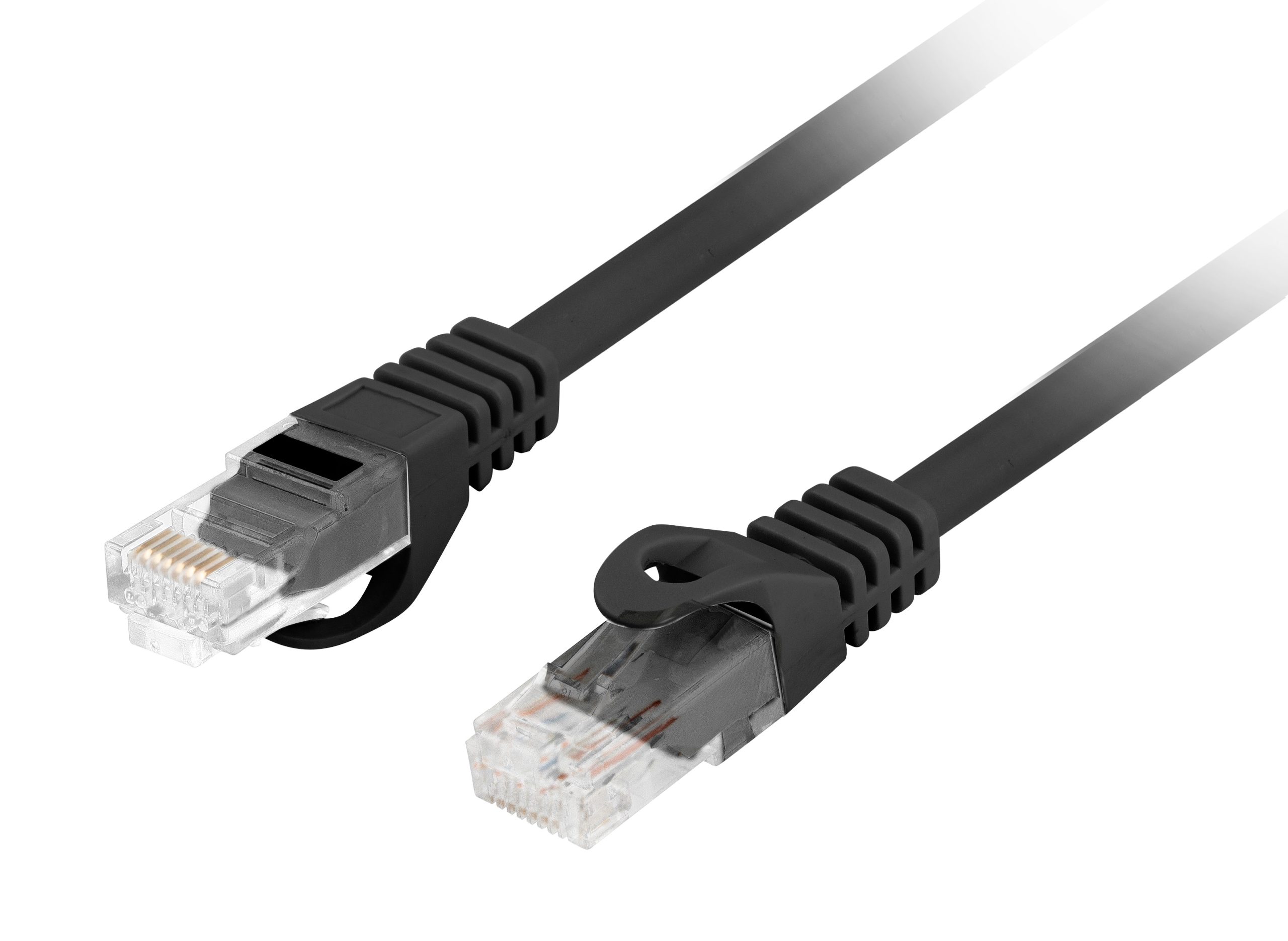 1_1715932325 Lanberg Patch Cable CAT.6 UTP CU LSZH 0.25m Black - Image 1