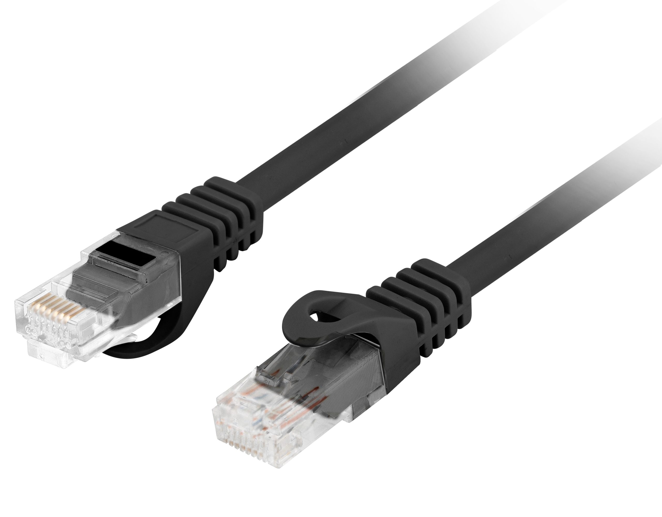 1_1715933413 Lanberg Patch Cable CAT.6 UTP CU LSZH 0.5m Black - Image 1
