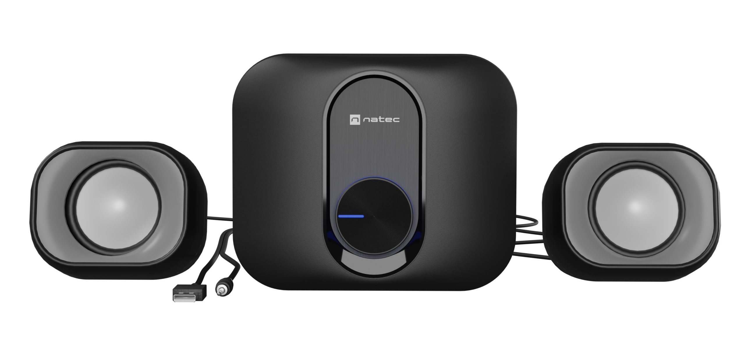 1_1722320803 Natec PC Speakers 2.1 USB Powered 3.5mm 11W RMS Black PUG - Image 1