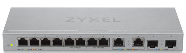 Zyxel Switch Multi-Gig 8-Port GbE + 2.5GbE + 10G SFP XGS1010-12