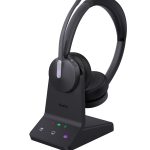 Yealink Headset Wireless Dual-Mode DECT/Bluetooth 3-Mic NC with Basestation WH64 Dual Teams