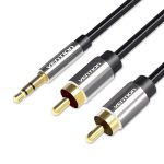 Vention AUDIO 3.5mm to 2RCA M-M Cable Metal 1.0m BCFBF