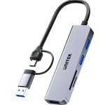 Unitek USB-C Hub 3xUSBA SD/Micro SD Card Reader H1320A