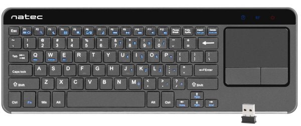 Natec Keyboard Wireless 2.4GHz with Touch Pad TURBOT