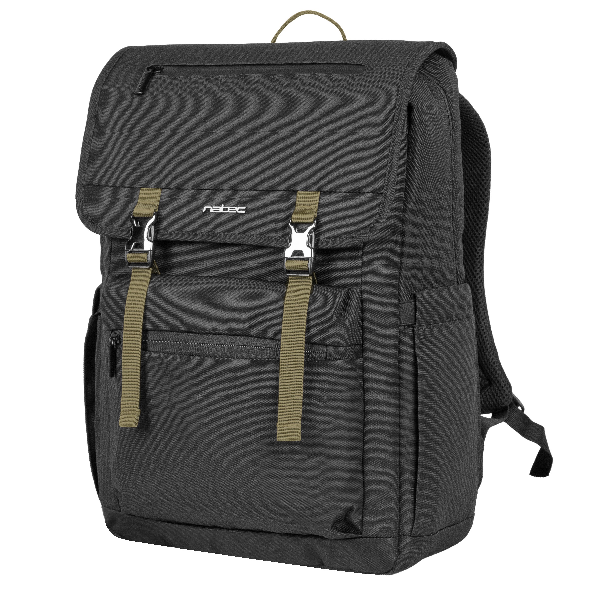 1_1732284297 Natec Laptop Backpack 15.6'' 18L Black Green NIALA - Image 1