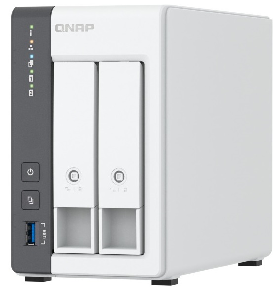 1_1737120630 QNAP NAS 2-Bay Tower ARM Quad-Core, 4GB RAM, 2.5GbE & USB One-Touch Copy Button TS-216G - Image 1