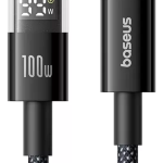 Baseus Cable USB-C to USB-C Display 2 Series Braided 100W 2.0m Black