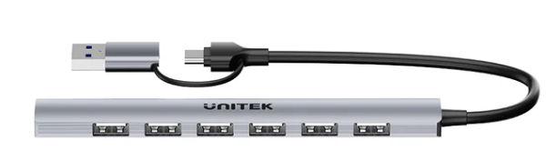 Unitek USB-A Hub 7-Port USB2.0 with 0.15m cable H1209A