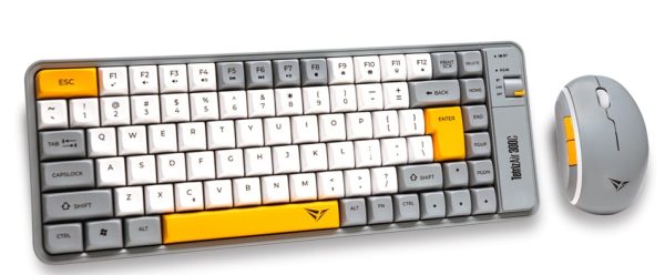 Alcatroz Keyboard & Mouse 2.4G+BT Combo 84K Tetriz Air 300C Summer White