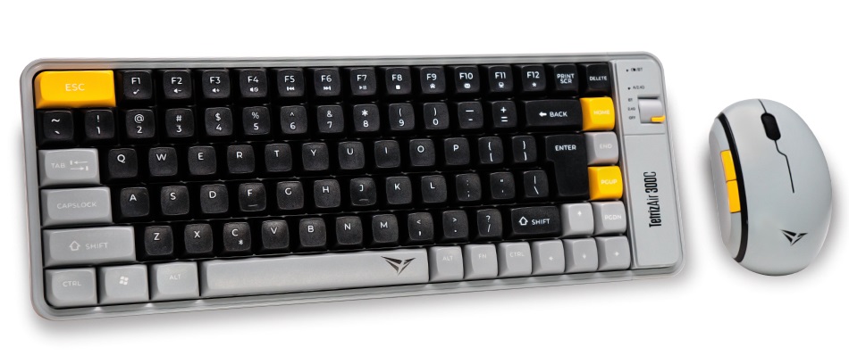 1_1742380604 Alcatroz Keyboard & Mouse 2.4G+BT Combo 84K Tetriz Air 300C Autumn Black - Image 1