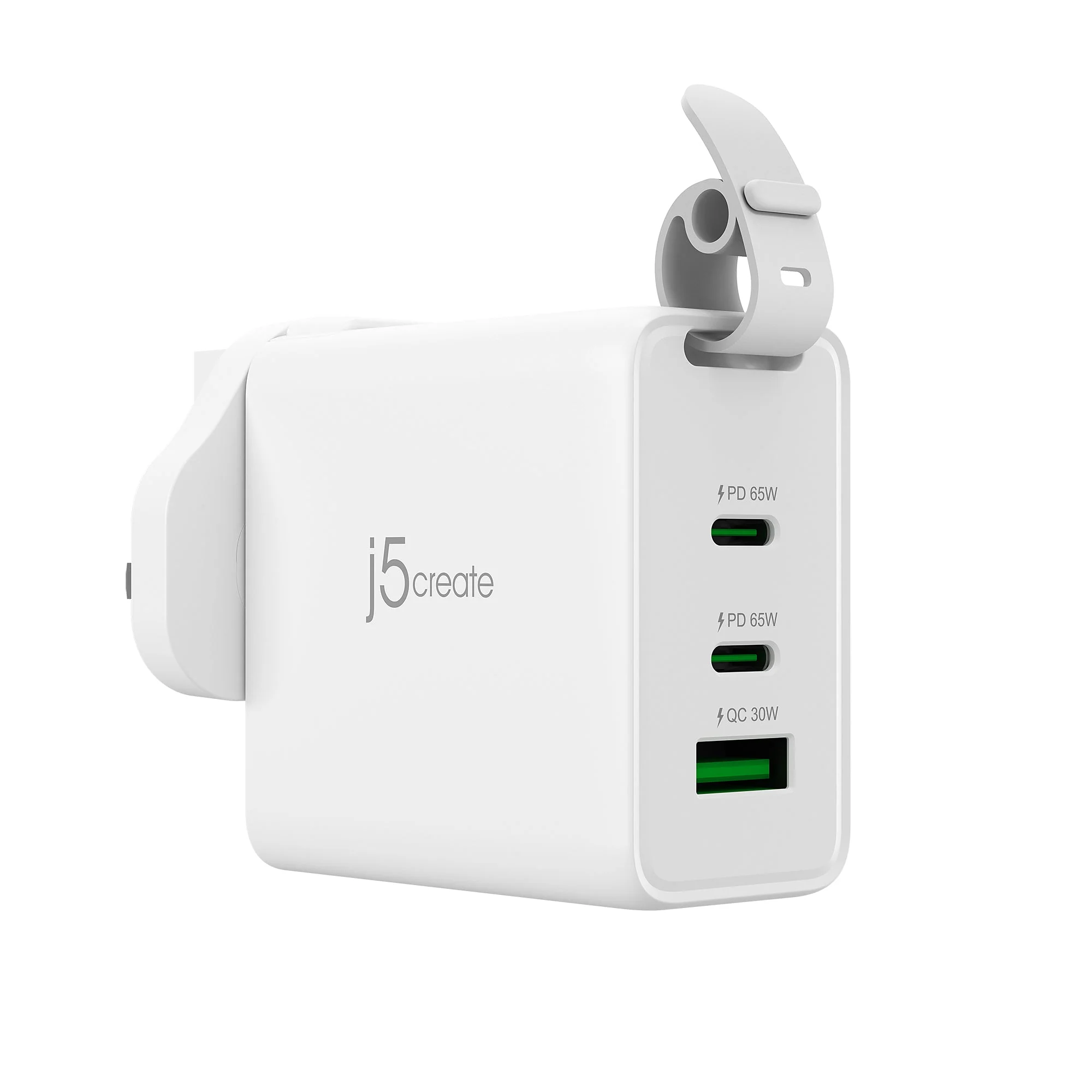 1_1744274912 j5create Charger Wall Travel 65W GaN 2xUSB-C/1xUSB-A + USB-C Cable JUP3565CV - Image 1
