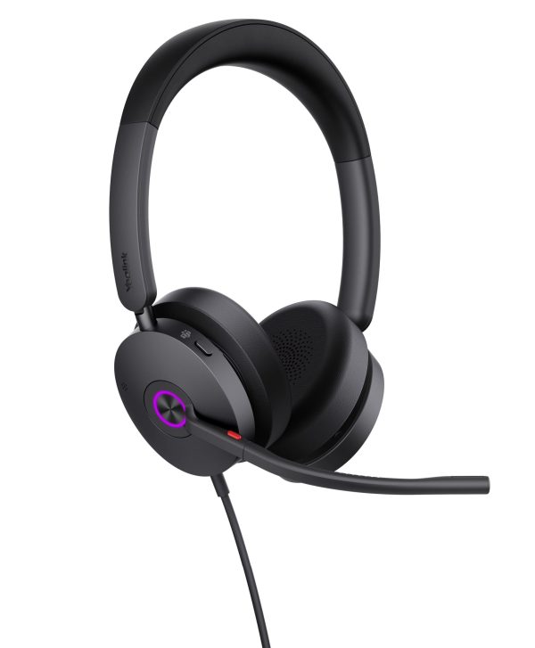 Yealink Headset Wired USB 4-Mic Noise Cancelling Hybrid ANC USB-C/A UH48 Dual Teams