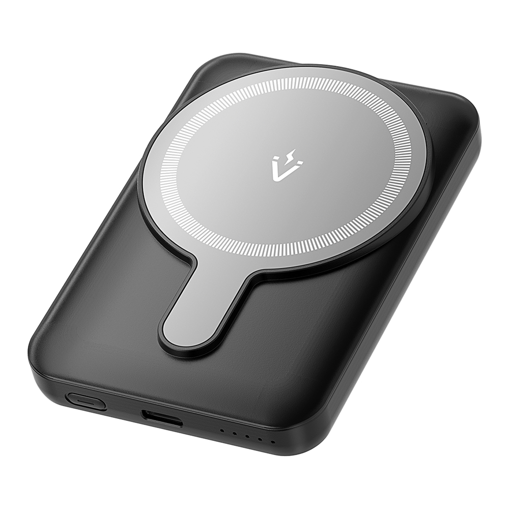 1_1746189634 Vention Powerbank Wireless Magnetic 5000mAh 20W Black FHSB0 - Image 1