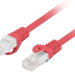 Lanberg Patch Cable CAT.6 UTP CU LSZH 0.25m Red PCU6-10CU-0025-R