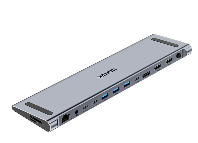 1_1752817977 Unitek D1106A USB-C Docking Station & 2-Port KVM 10Gbps Triple Display (Connect 2 PCs to 3 Monitors) - Image 1
