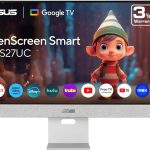 ASUS Monitor Smart 27" 4K Google TV, Chromecast, Speakers, USB-C/HDMI ZenScreen MS27UC